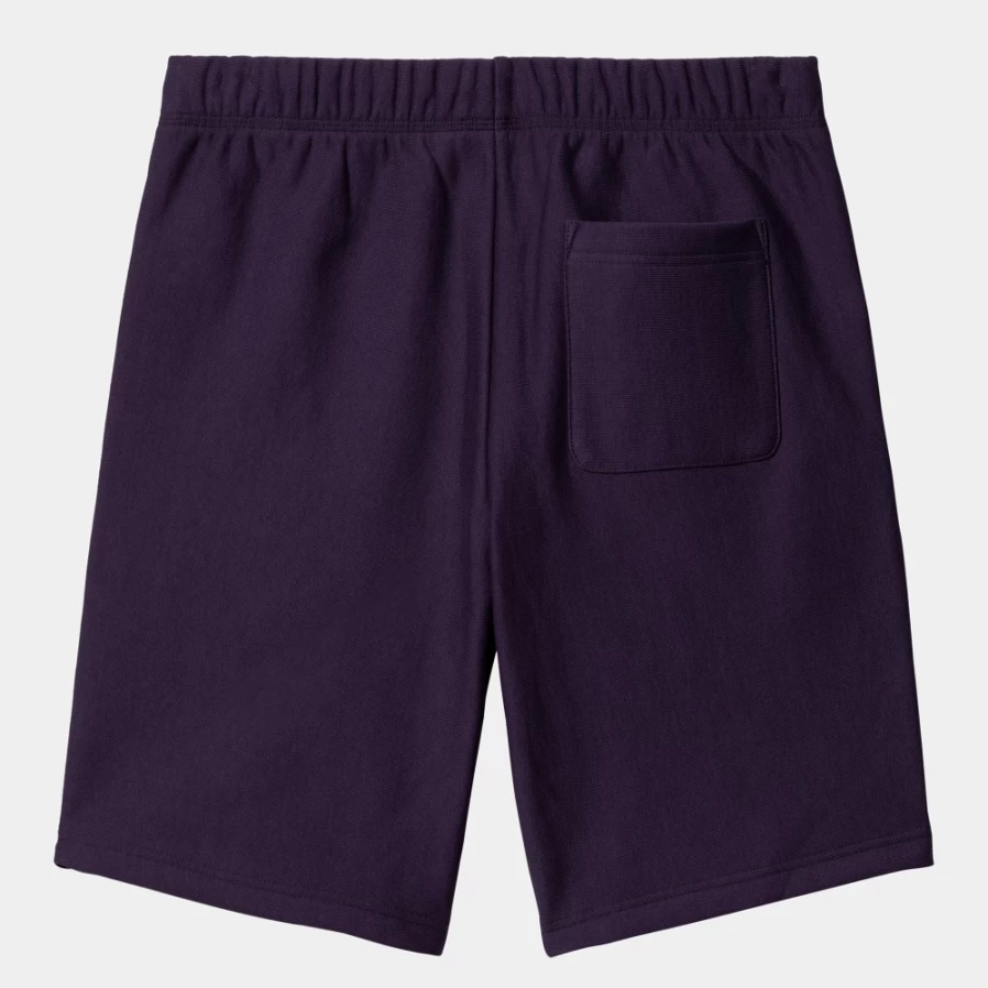 Carhartt WIP Men's American Script Sweat Shorts in Cassis Color