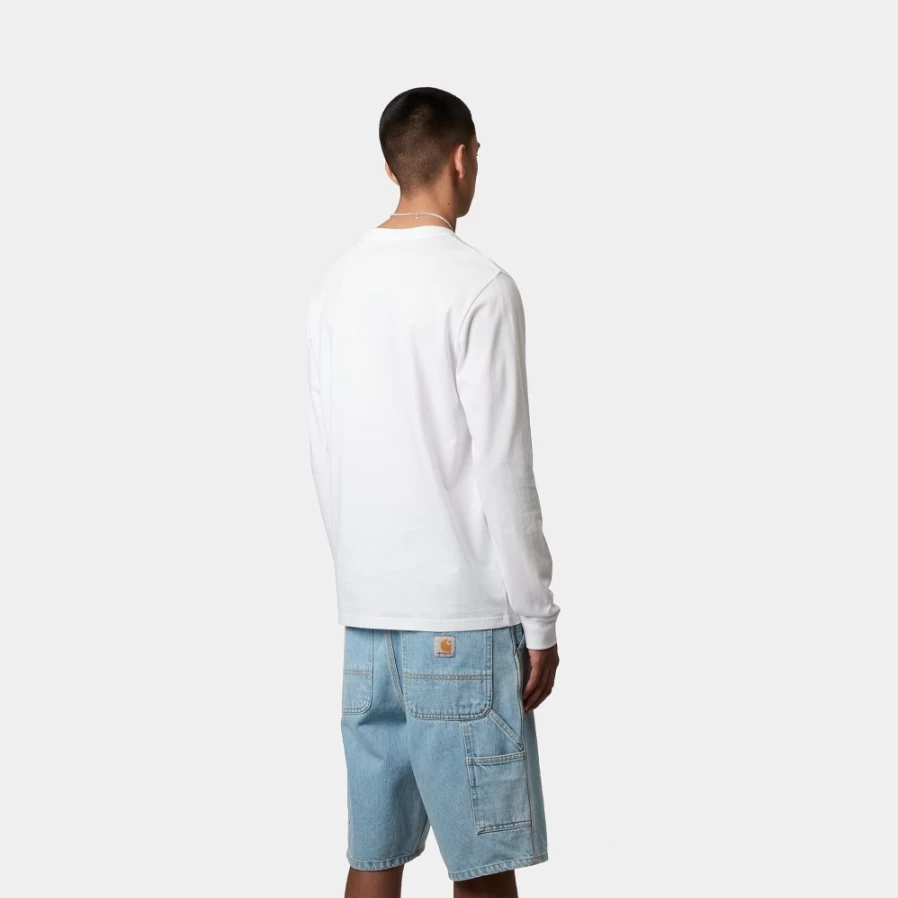 Carhartt WIP Men's White Long Sleeve Pocket T-Shirt