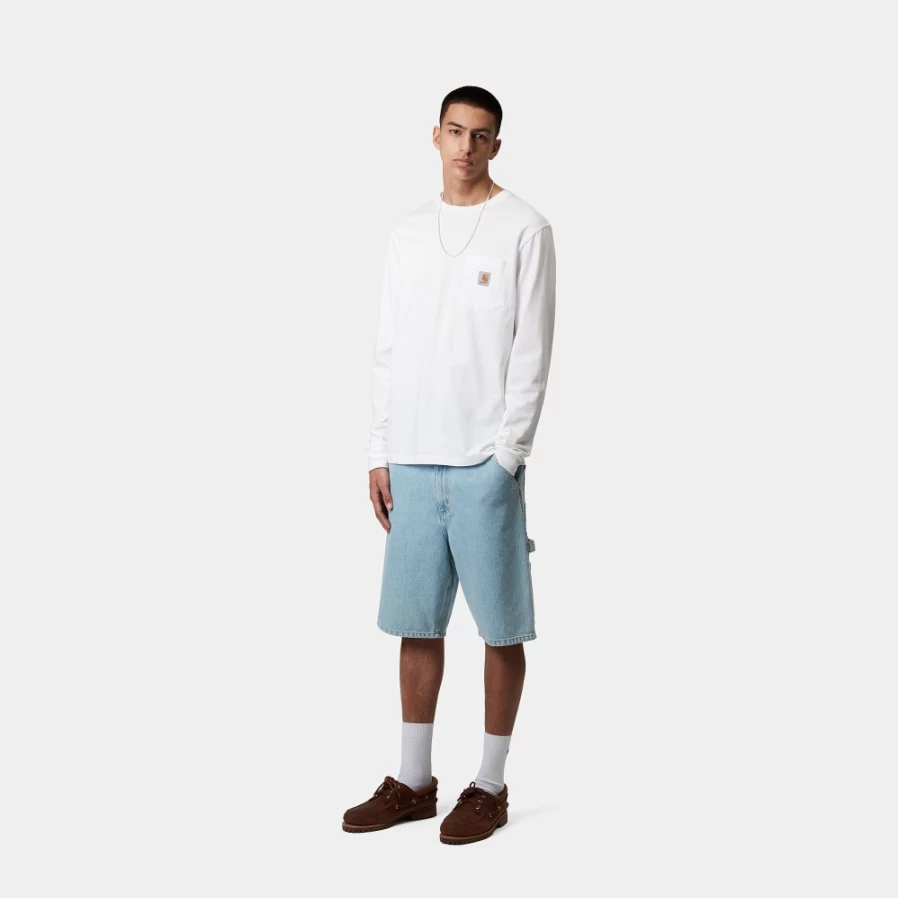 Carhartt WIP Men's White Long Sleeve Pocket T-Shirt