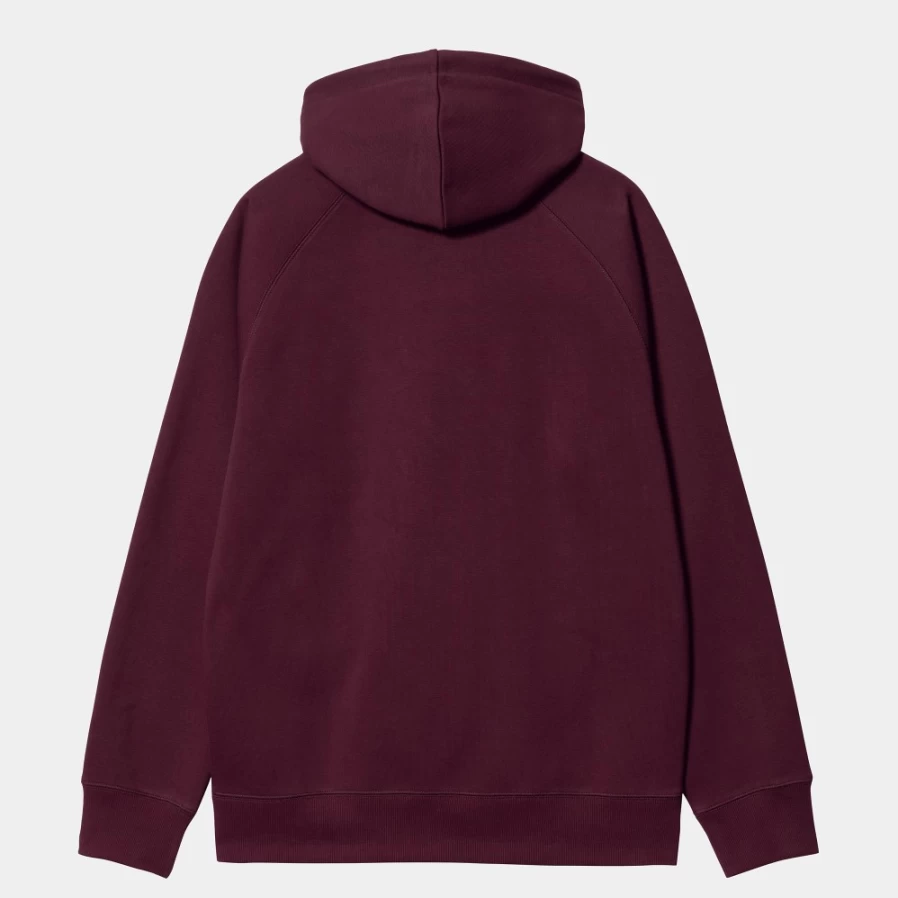 Carhartt WIP Men's Hooded Chase Sweatshirt in Amarone & Gold Color