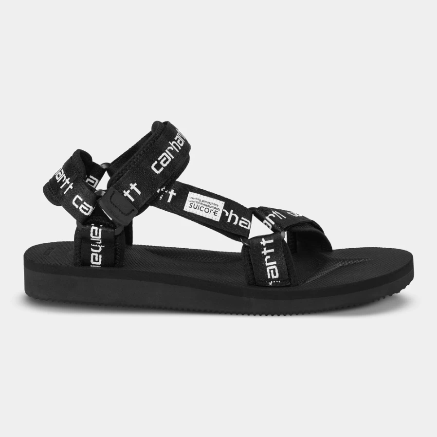 Carhartt WIP Women's Black Depa Sandals in Collaboration with Suicoke