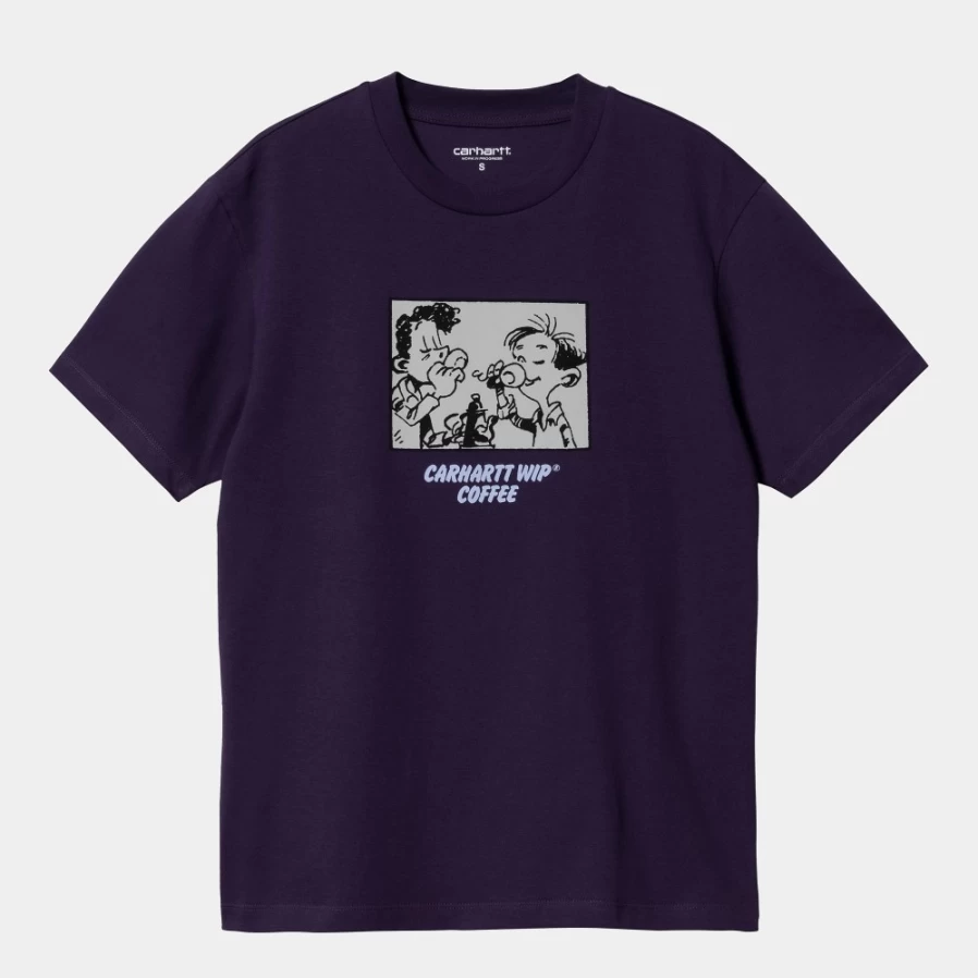 Women's Carhartt WIP Cassis Color Short Sleeve Coffee T-Shirt