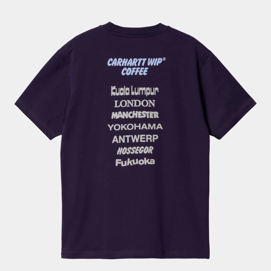 Women's Carhartt WIP Cassis Color Short Sleeve Coffee T-Shirt