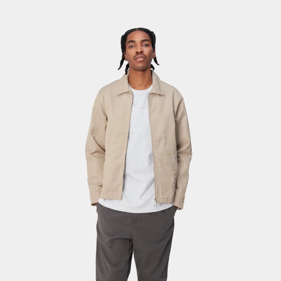 Carhartt WIP Men's Modular Jacket in Wall Color - Lightweight Water-Resistant Streetwear Coat