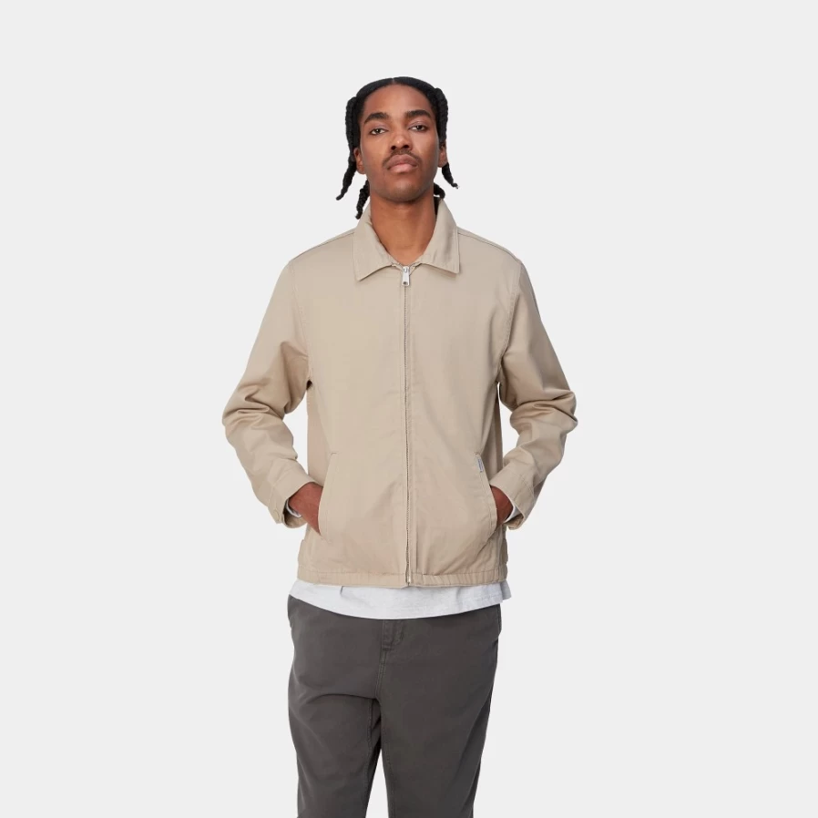 Carhartt WIP Men's Modular Jacket in Wall Color - Lightweight Water-Resistant Streetwear Coat