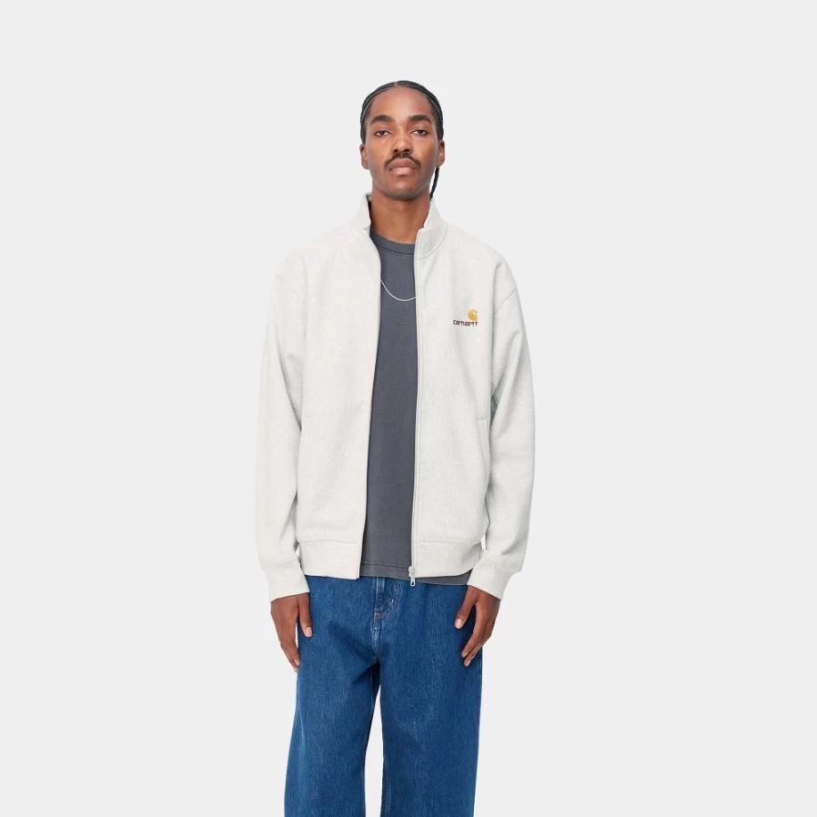 Carhartt WIP Men's American Script Jacket in Ash Heather - Classic Streetwear Style