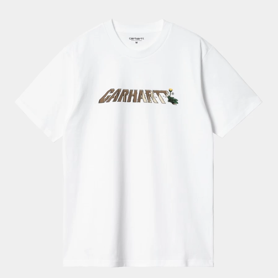 Carhartt WIP Men's White Dandelion Script Short Sleeve T-Shirt