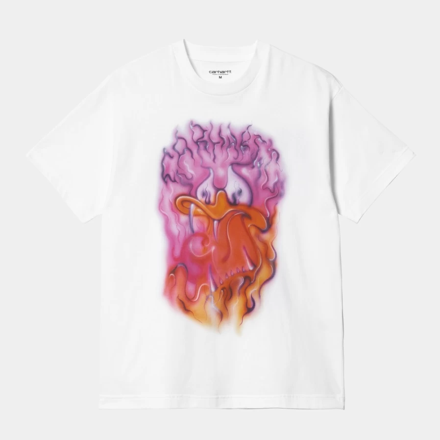 Carhartt WIP Men's White Duck Graphic Short Sleeve T-Shirt - S/S Babybrush Design