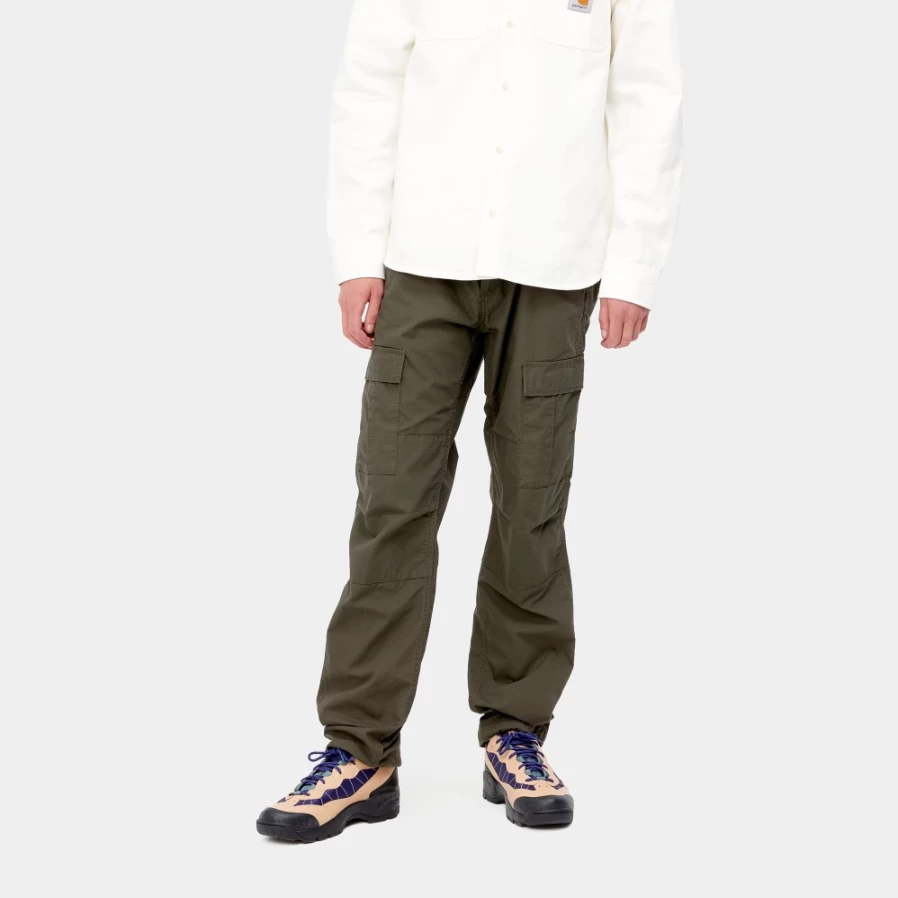 Carhartt WIP Men's Aviation Pant in Cypress - Durable Workwear & Streetwear Style