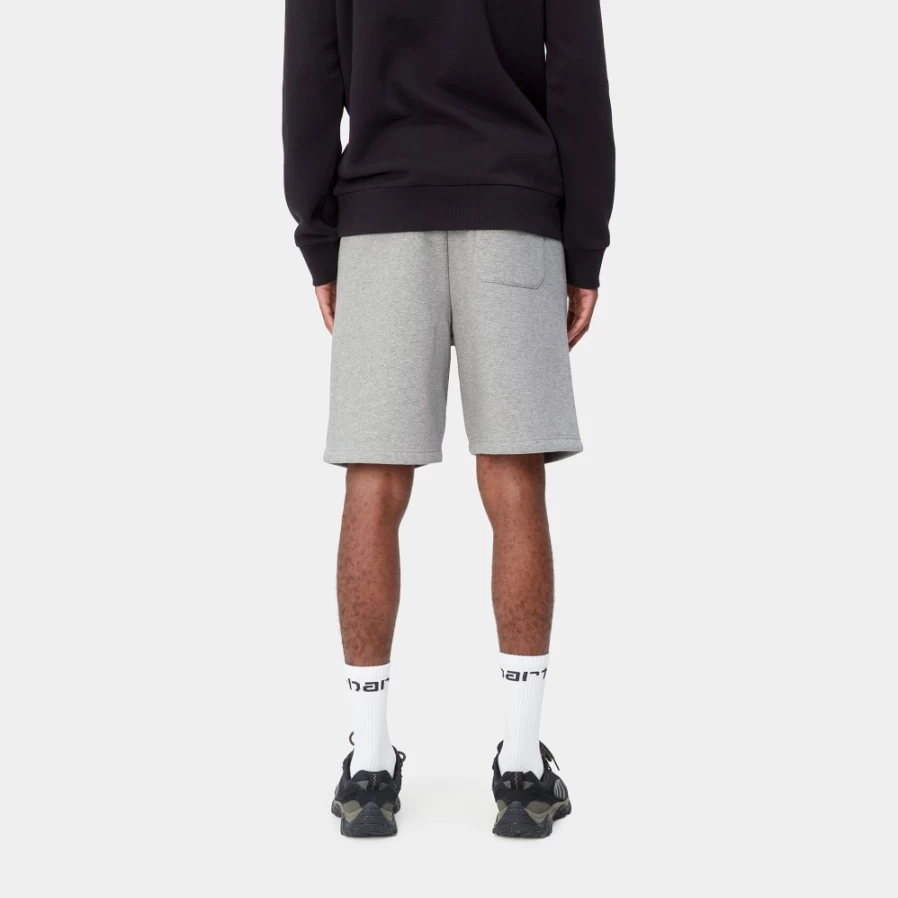 Carhartt WIP Men's Chase Sweat Shorts - Grey Heather with Gold Accents