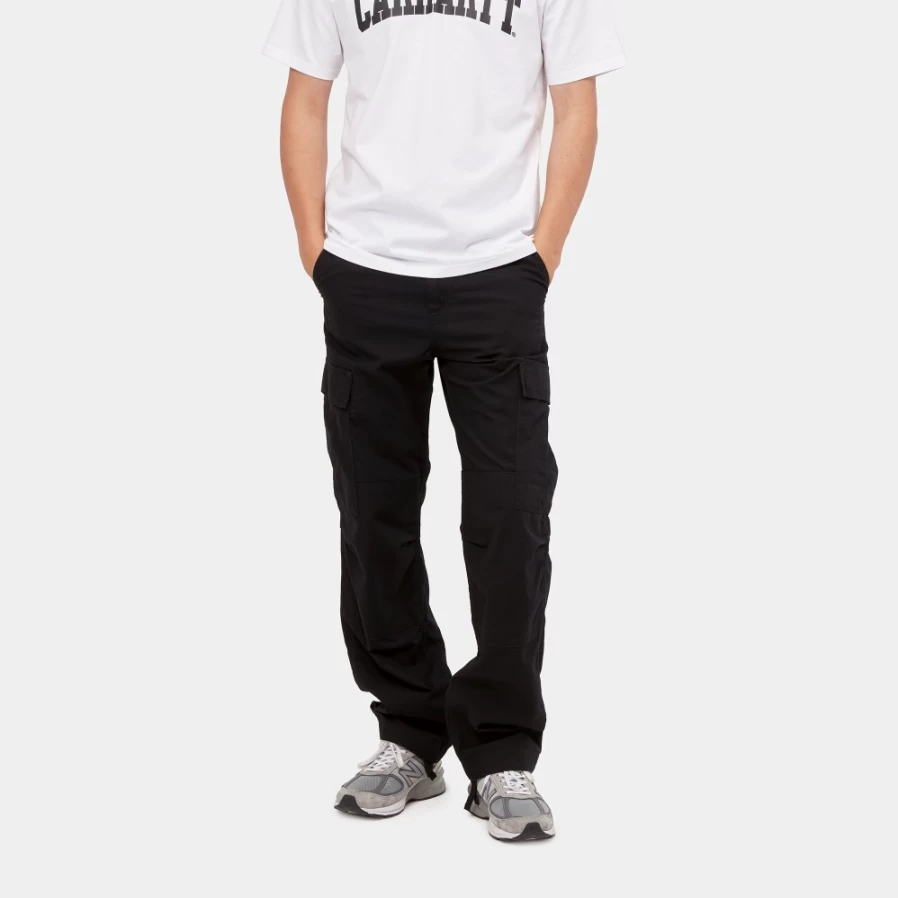 Carhartt WIP Men's Black Regular Cargo Pants for Work & Casual Wear