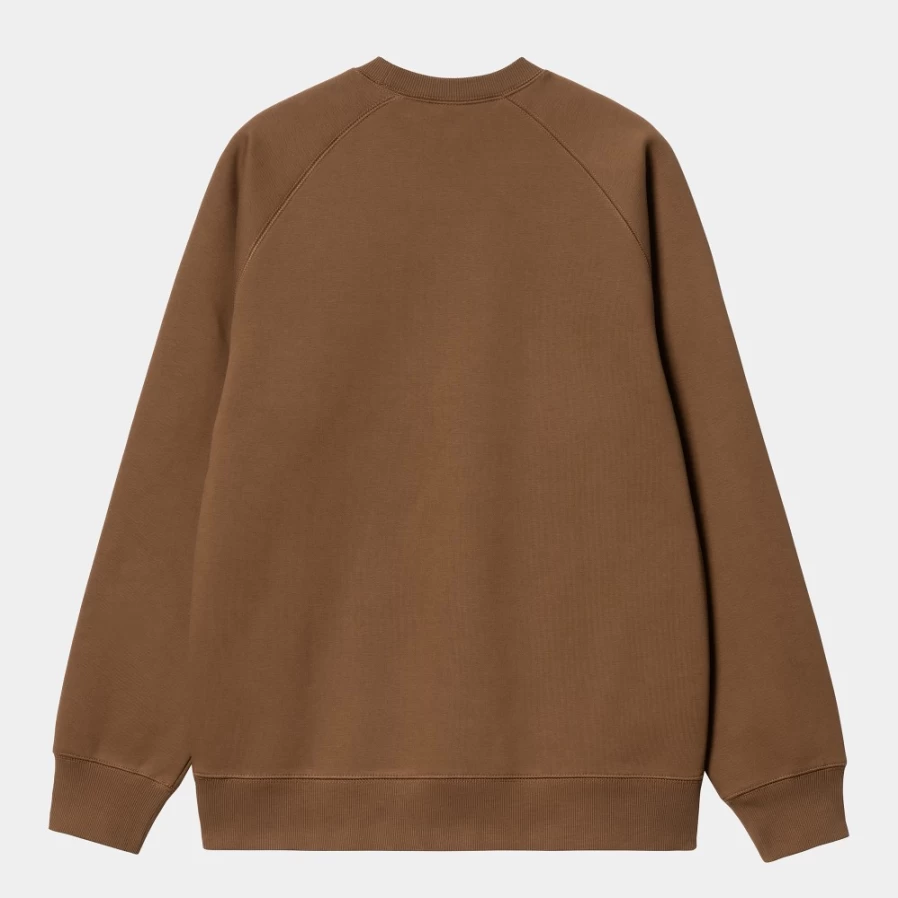 Carhartt WIP Men's Chase Sweatshirt in Tamarind & Gold Color