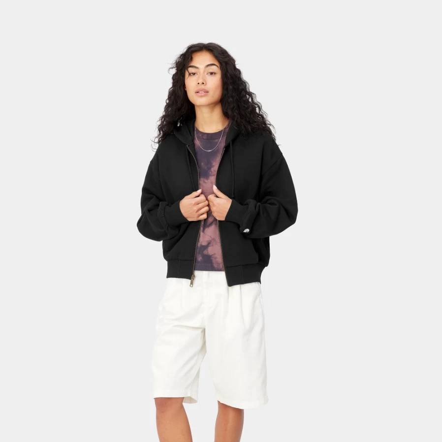 Carhartt WIP Women's Casey Hooded Jacket in Black & Silver