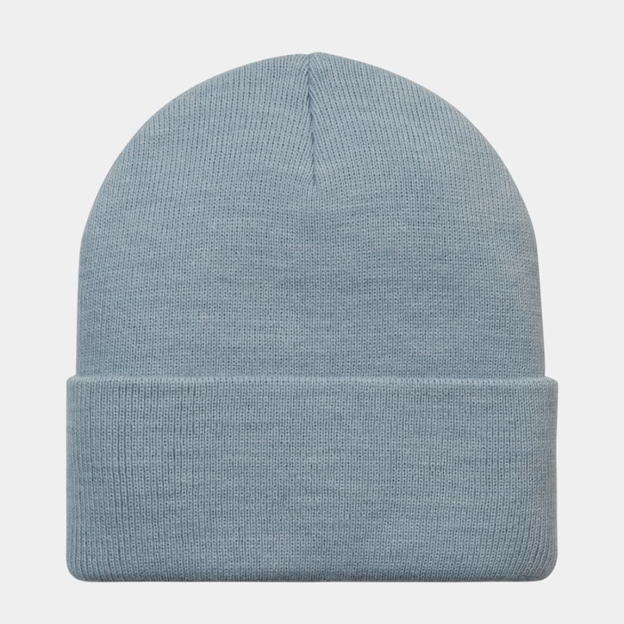 Carhartt WIP Script Beanie - Misty Sky & Brick Color Winter Knit Hat
