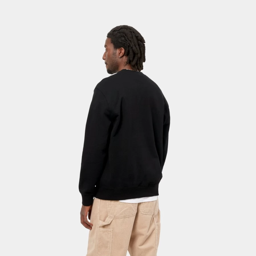 Carhartt WIP Men's Black Pocket Sweatshirt - Essential Hoodie for Everyday Wear