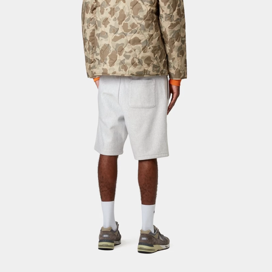Carhartt WIP Men's American Script Sweat Shorts in Ash Heather