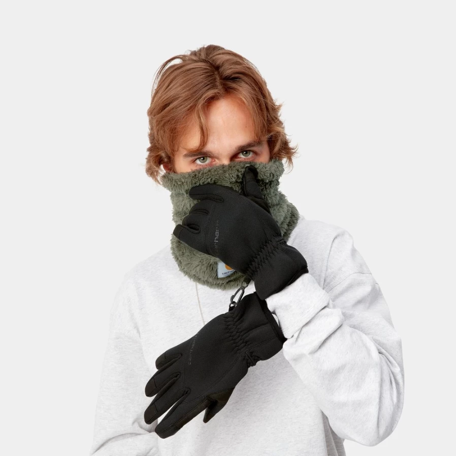 Carhartt WIP Derek Gloves - Black Work Gloves for Men, Durable & Comfortable