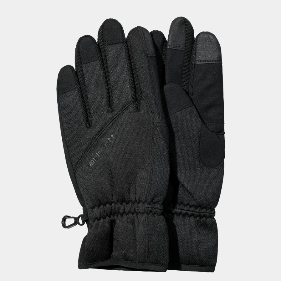 Carhartt WIP Derek Gloves - Black Work Gloves for Men, Durable & Comfortable
