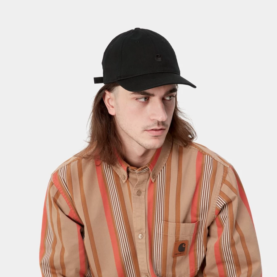 Carhartt WIP Madison Logo Cap - Black Adjustable Baseball Hat