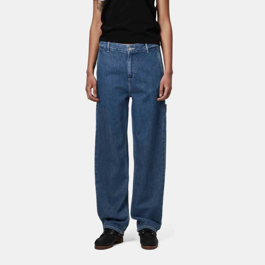 Carhartt WIP Women's Pierce Straight Leg Pants in Blue