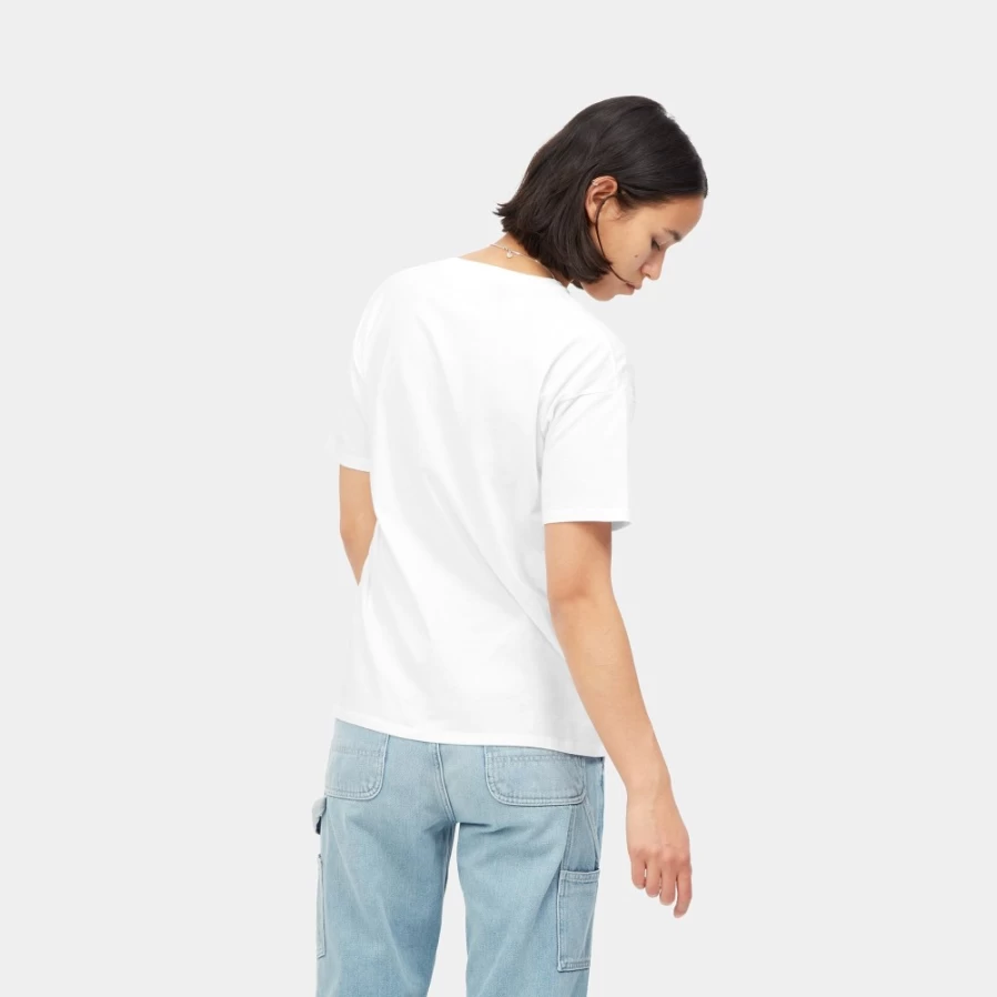 Carhartt WIP Women's White Short Sleeve Pocket T-Shirt