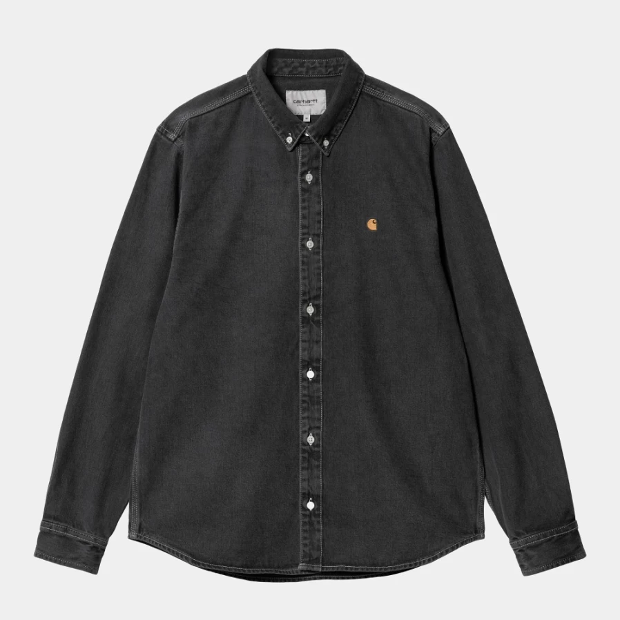 Carhartt WIP Men's Black Long Sleeve Weldon Shirt