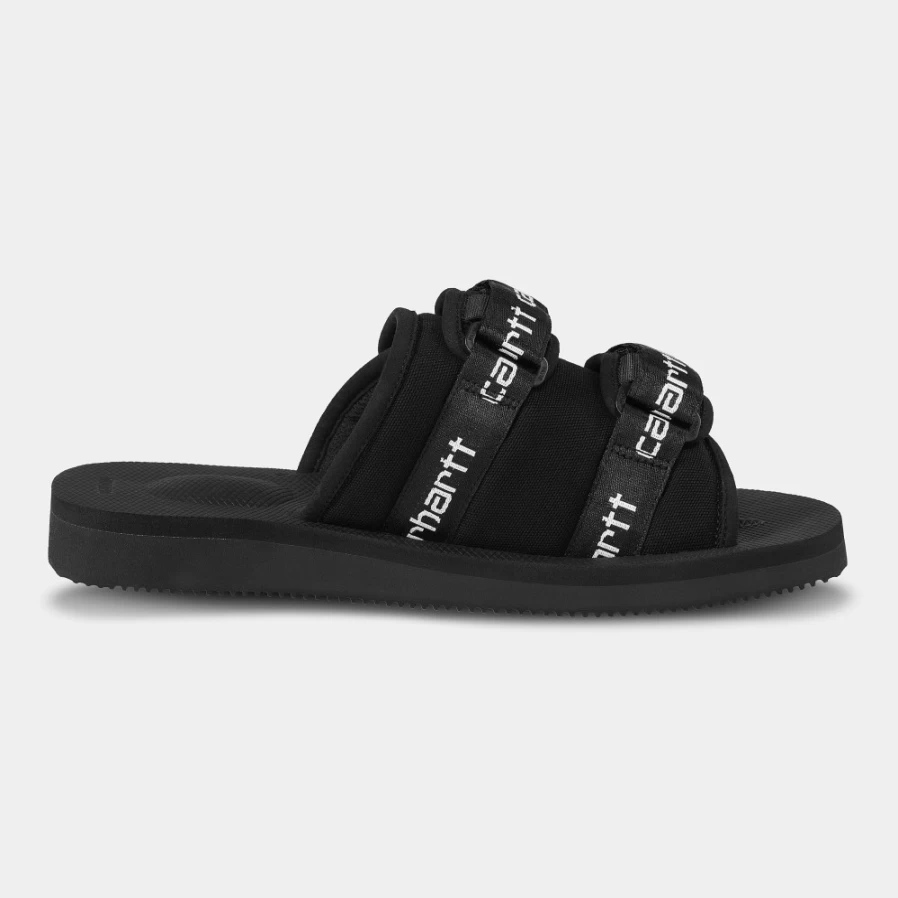 Carhartt WIP Women's Black Moto Sandals Collaboration with Suicoke