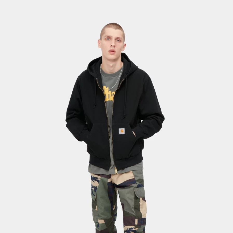 Carhartt WIP Men's Active Jacket - Lightweight Summer Black Outdoor Coat