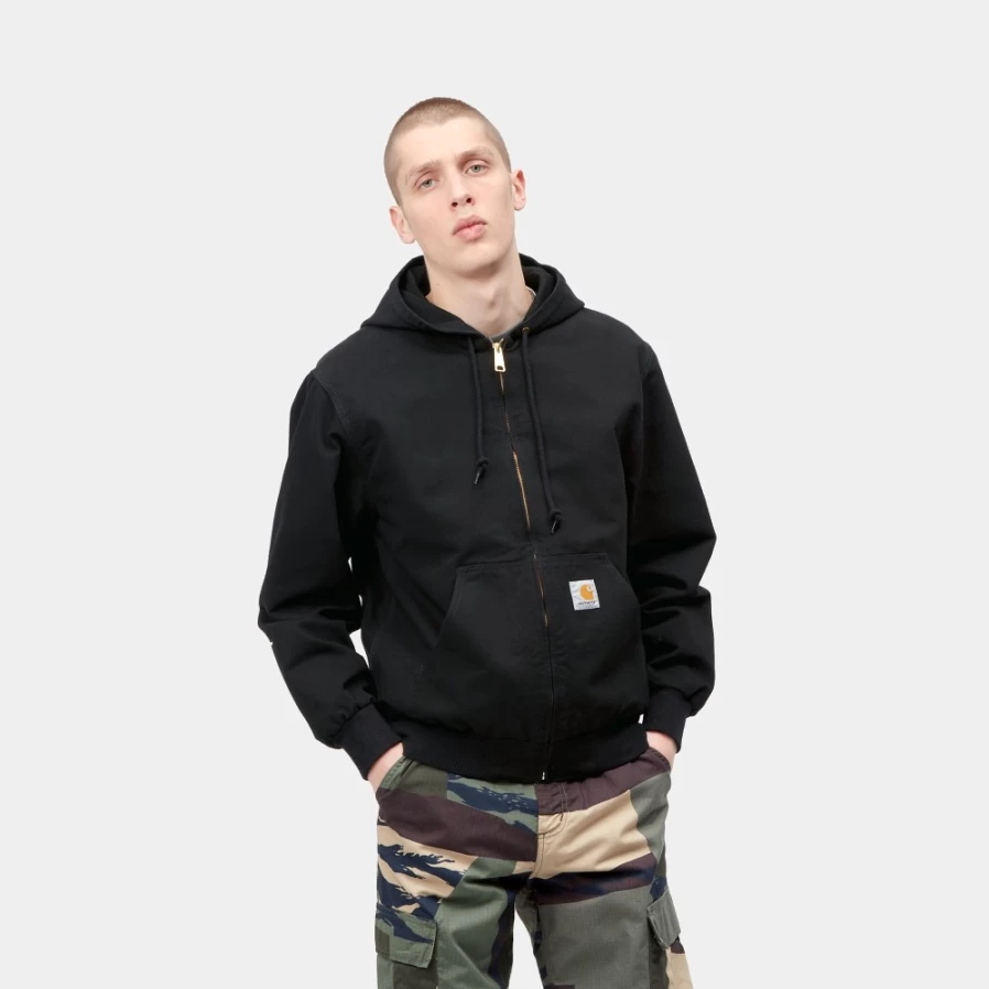 Carhartt WIP Men's Active Jacket - Lightweight Summer Black Outdoor Coat