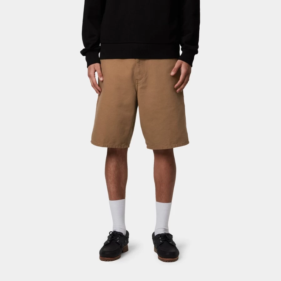 Carhartt WIP Men's Single Knee Shorts in Hamilton Brown - Durable Workwear & Casual Style