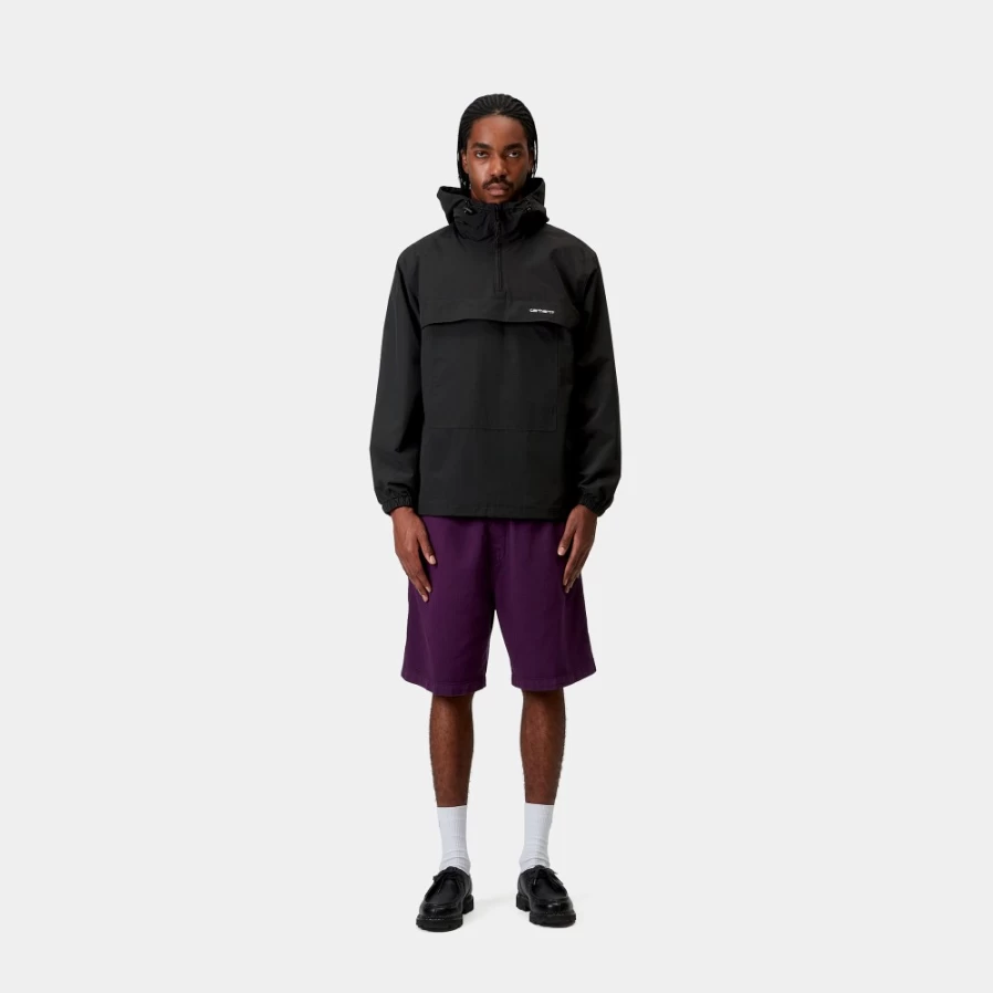Carhartt WIP Men's Black & White Summer Windbreaker Pullover Jacket