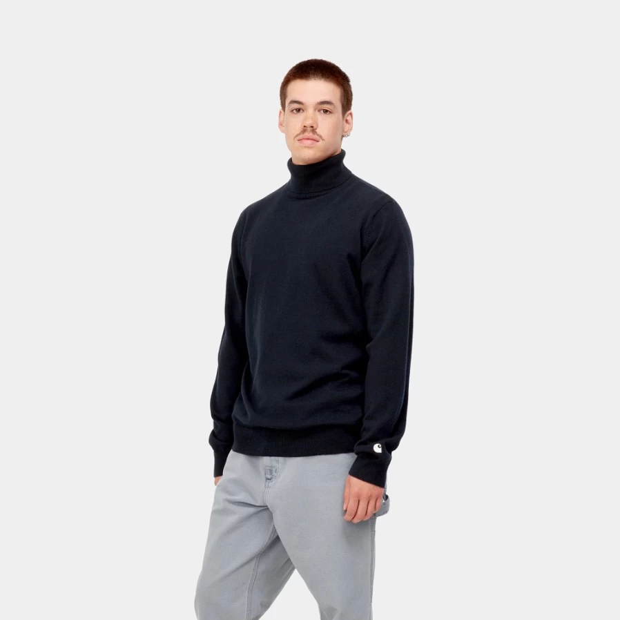 Carhartt WIP Madison Men's Dark Navy Wax Turtleneck Sweater