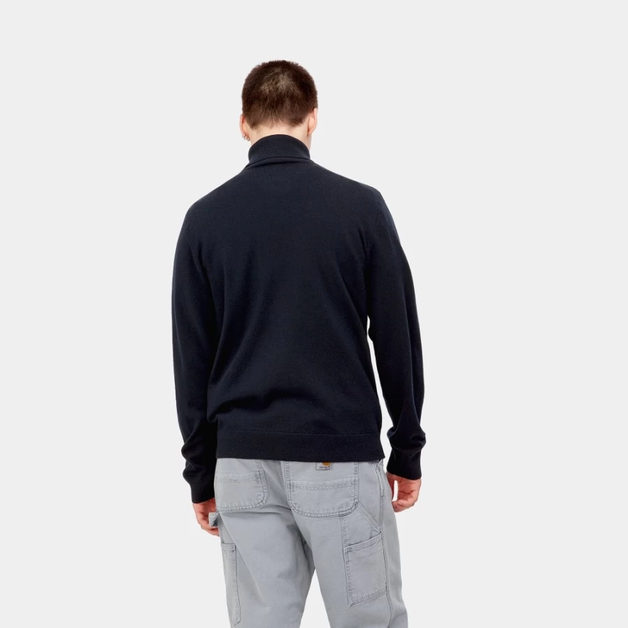 Carhartt WIP Madison Men's Dark Navy Wax Turtleneck Sweater