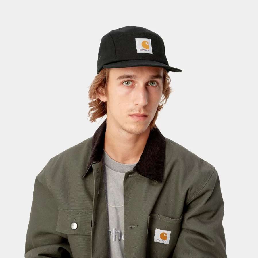 Carhartt WIP Backley Cap - Black Adjustable Dad Hat for Men & Women