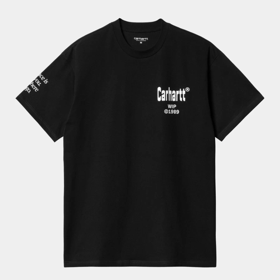 Carhartt WIP Men's Short Sleeve Home T-Shirt - Black & White Casual Comfort Fit