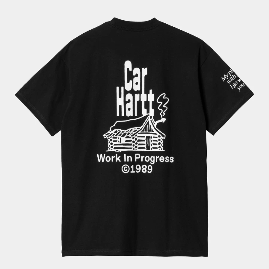 Carhartt WIP Men's Short Sleeve Home T-Shirt - Black & White Casual Comfort Fit