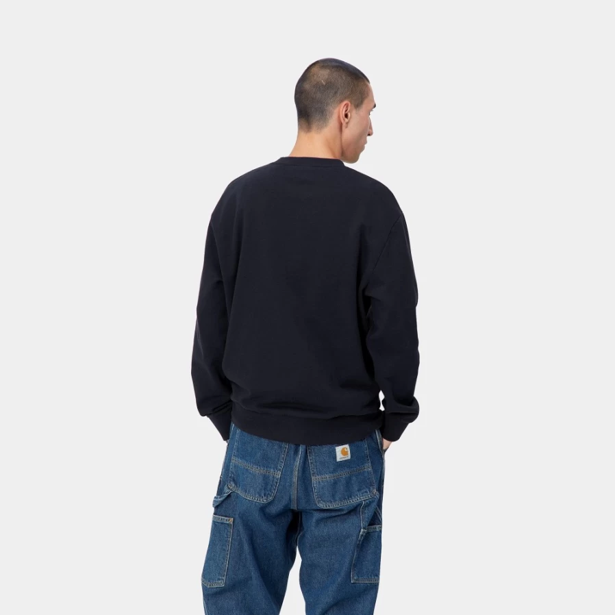 Carhartt WIP Men's Dark Navy Bonsai Scrawl Sweatshirt