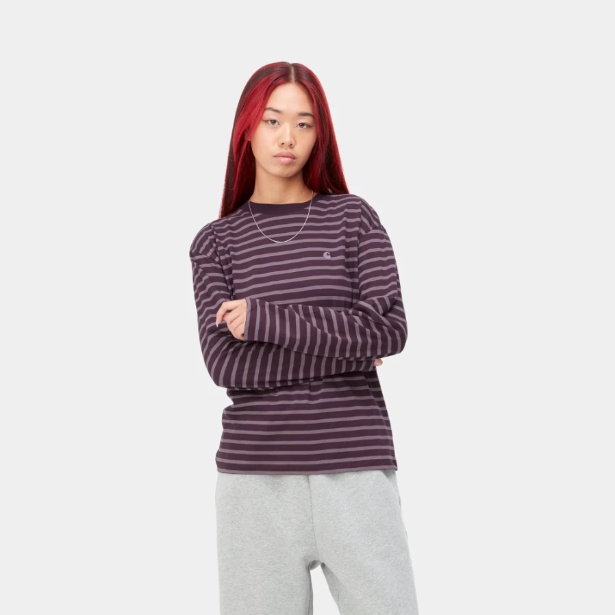 Carhartt WIP Women's Long Sleeve Nell Stripe T-Shirt