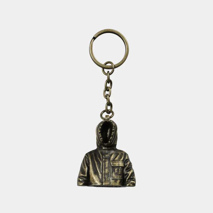 Carhartt WIP Siberian Parka Keychain in Gold - Premium Metal Keyring