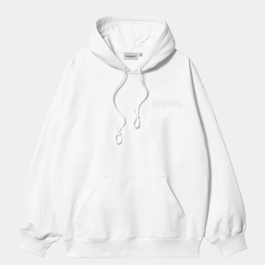 Carhartt WIP Men's White Hooded Duck Sweatshirt