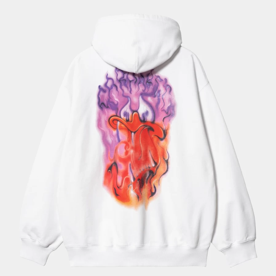 Carhartt WIP Men's White Hooded Duck Sweatshirt