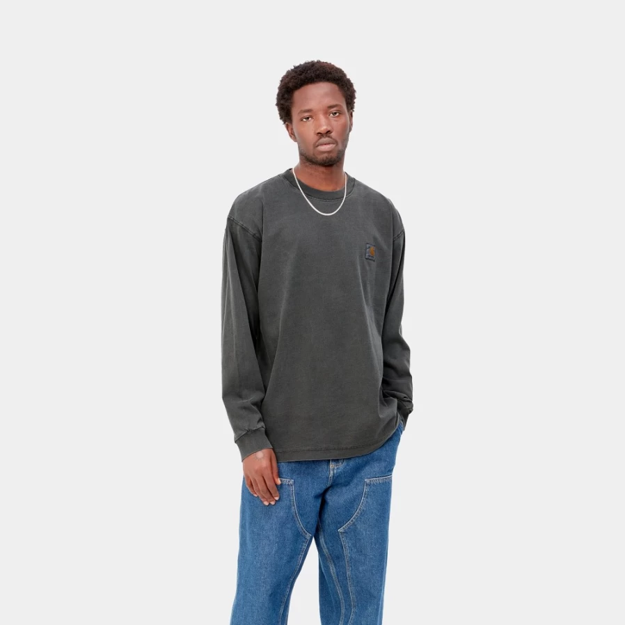 Carhartt WIP Men's Vista Long Sleeve T-Shirt in Vulcan Color