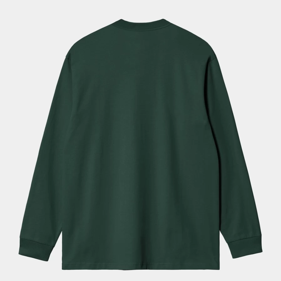 Carhartt WIP Men's L/S Chase T-Shirt in Discovery Green & Gold