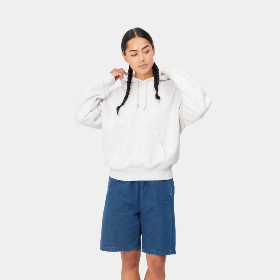Carhartt WIP Women's Casey Hooded Sweatshirt in Ash Heather / Silver