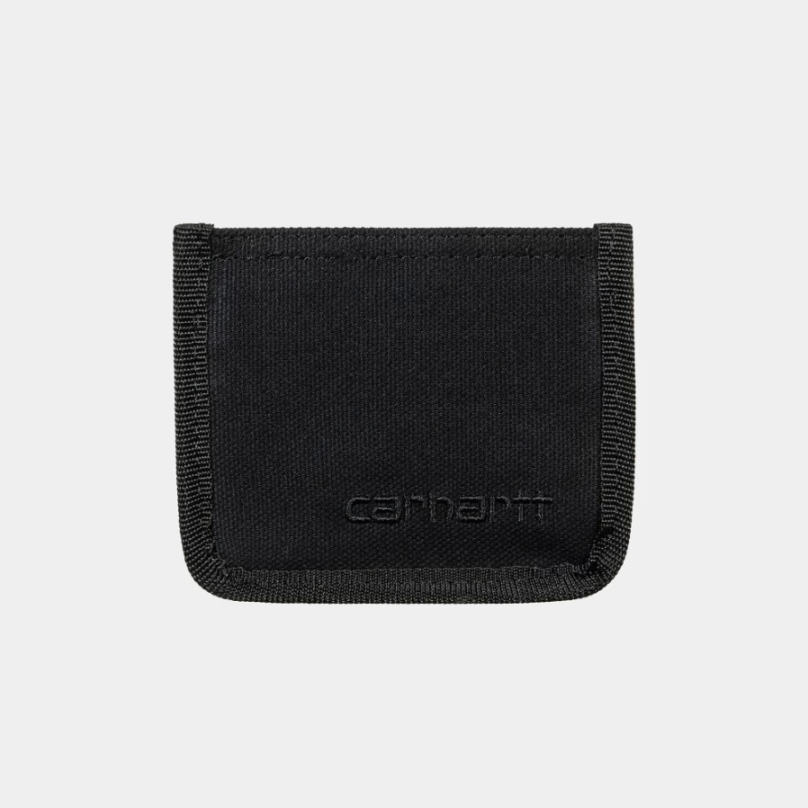 Carhartt WIP Carston Cardholder in Black - Slim Minimalist RFID Wallet for Men