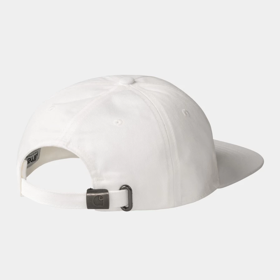Carhartt WIP Liquid Script Cap - White Washed Cotton Adjustable Dad Hat