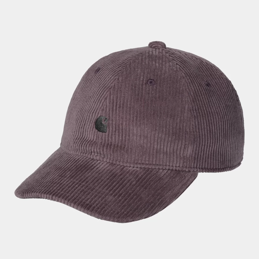 Carhartt WIP Harlem Cap in Misty Thistle & Black - Classic Cotton Twill Snapback