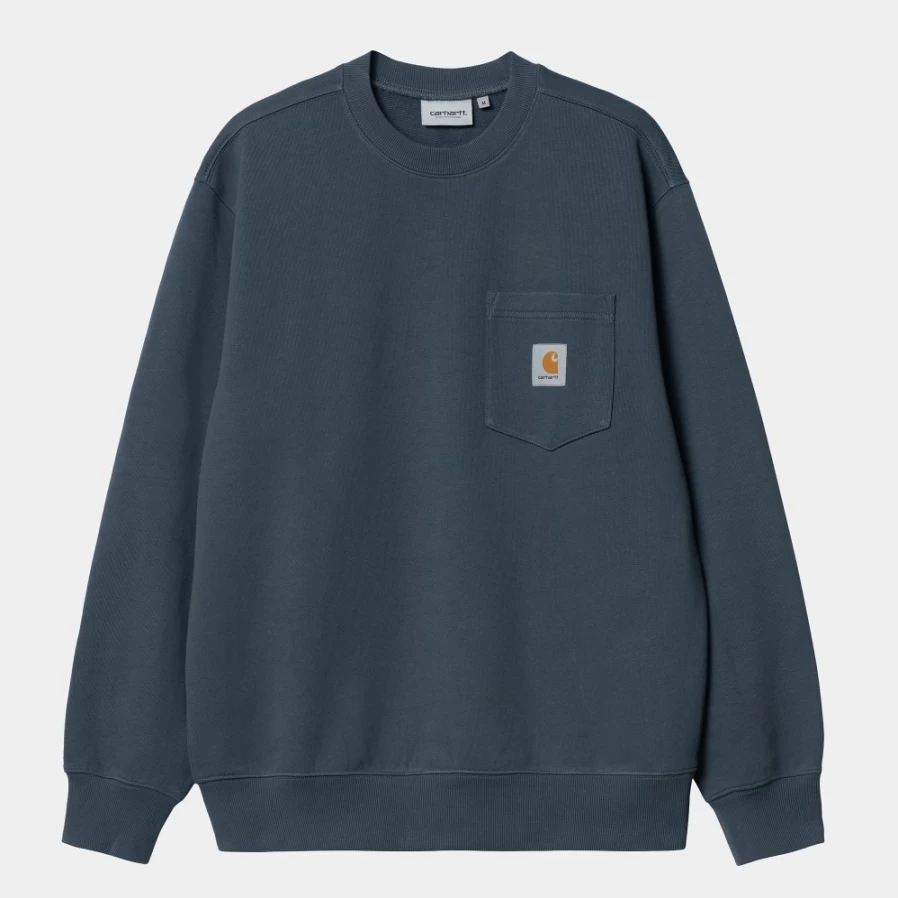 Carhartt WIP Men's Ore Pocket Sweatshirt - Lightweight Casual Pullover Hoodie