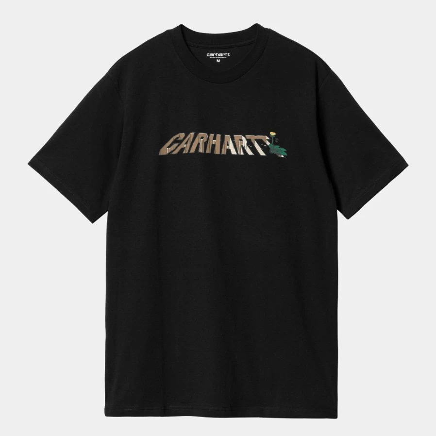 Carhartt WIP Men's Black Dandelion Script Short Sleeve T-Shirt