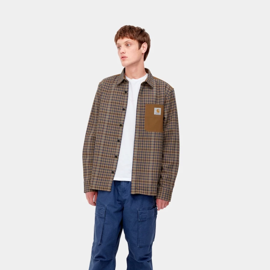 Carhartt WIP Men's Asher Check Long Sleeve Shirt - L/S Asher Shirt